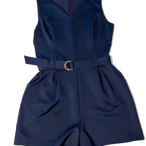 Kaari Blue Deep Blue V-Neck Outfit